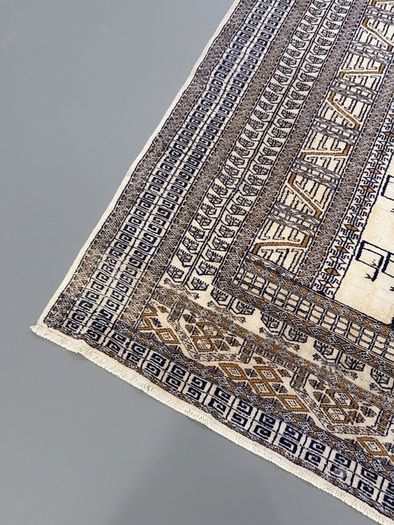 Semi Antique Yazd Iranian Hand-Knotted Rug