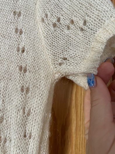 Crochet Mohair mini dress tunic size women 6-10 UK