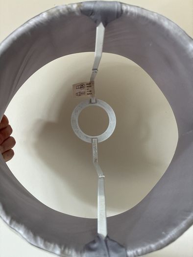 Pleated silver/grey lamp shade
