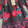 Pumkin Patch Floral Chiffon Tiered Toddler Dress Image 2