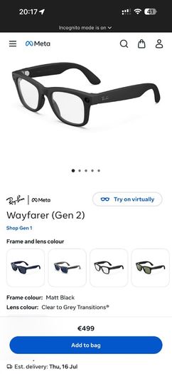 Meta AI smart glasses