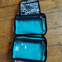 Fold out cosmetic bag