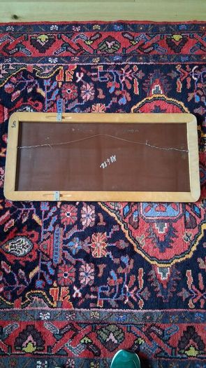 Mid Century Scandinavia Bevelled Mirror