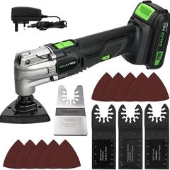 Oscillating Tools, 6 Variable Speed Oscillating Multifunction Tool, 5000-18000 OPM with 1.3Ah Li-ion Battery and Charger, 14 Accessories for Removal, Scraping, Cutting and Polishing (FREE POSTAGE)