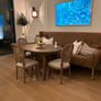 BENCH  Toffee Linen with Oak Legs Image 3