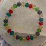 Colourful stretchy bead bracelet. Image 2