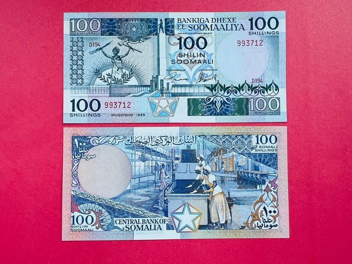 Somalia. 100 Shillings 1989   Selected.  UNC