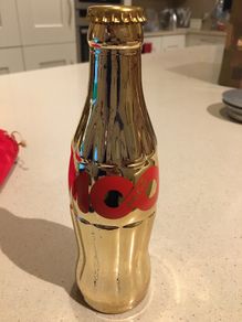 Coca Cola 100 Anniversary Atlanta Gold bottle