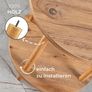 Two Tier Wooden Sofa Table, Side Table, Small Round Coffee Table, Elegant 2-Tier Image 3