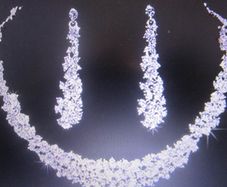 Crystal Bling Necklace and Earrings