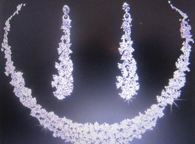 Crystal Bling Necklace and Earrings