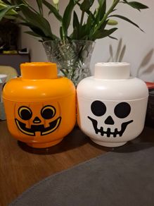 Lego heads halloween box