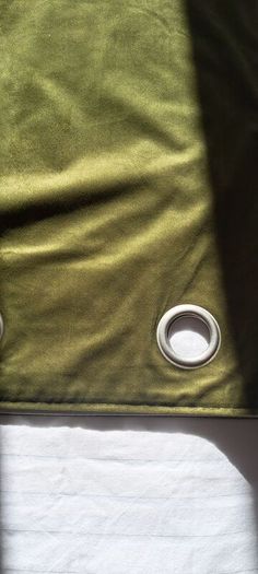 Green eyelet curtains