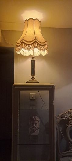 Huge Antique Heavy Brass Lamp