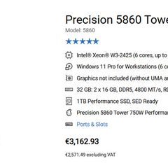 Dell Precision 5860 Tower Workstation