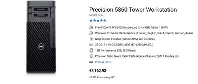 Dell Precision 5860 Tower Workstation