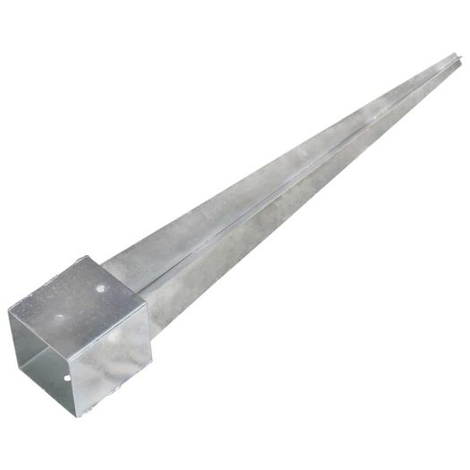Ground Spikes 6 pcs Silver 12x12x89 cm Galvanised Steel