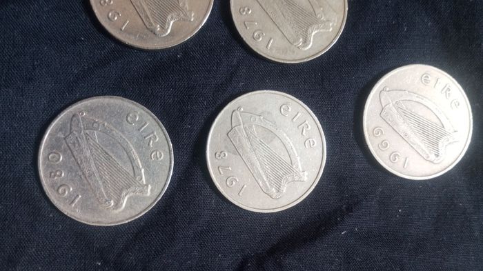 Job Lot of Irish Pre-Euro Coins (10p, 20p, 3d Rabbits)