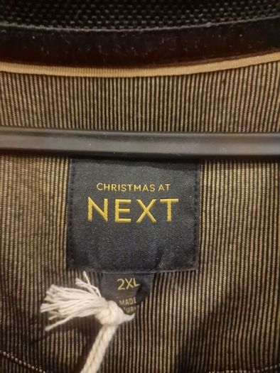 Christmas Zip Polo-Shirt gold and black