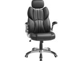 Executive chair Office chair, ergonomic swivel chair, with folding armrests, nylon star base