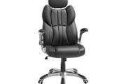 Executive chair Office chair, ergonomic swivel chair, with folding armrests, nylon star base