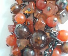 Beaded Bracelet - Amber Colours