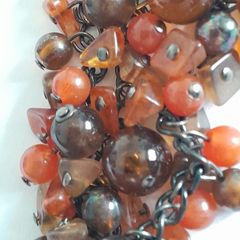 Beaded Bracelet - Amber Colours