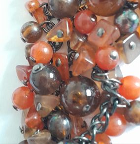 Beaded Bracelet - Amber Colours