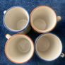 Vintage Hand Painted Mugs Set of 4/ 5euro EACH Image 3