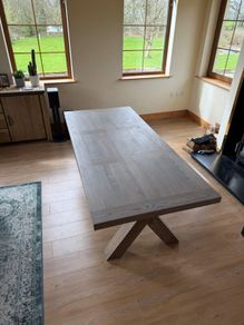 Wooden dining table