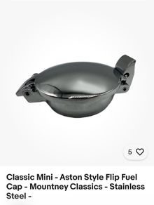 Classic mini Aston style flip fuel cap
