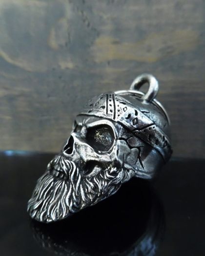 Bravo 3D Old School Skull Guardian Spirit Bell Motorcycle Motorbike Biker Gift