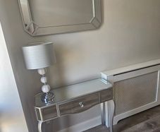 Console table, Mirror and Lamp