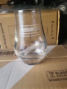 bushmills glasses x 6 whiskey glass new