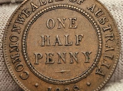 Australia 1938 Halfpenny 1/2d Coin
