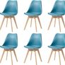 Set of 6 Dining Chairs, Padded Chairs Image 2