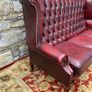 Vintage ox blood leather 3 seater Chesterfield sofa. Image 4