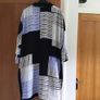 Next Loose Fitting Black/Blue Print Midi Dress Size 12 Petite Image 3