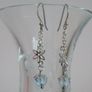 Blue Topaz, Sterling silver earrings, December birthstone,Drop earrings Image 3
