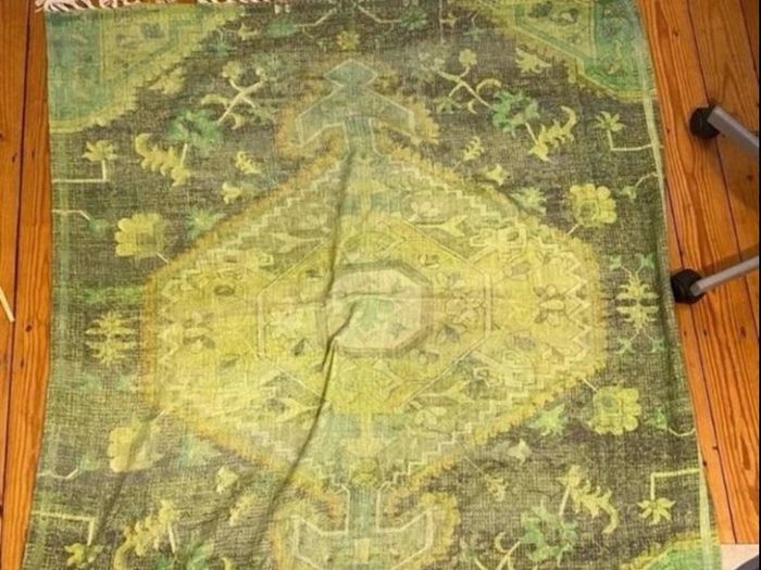 French connection green rug / throw