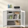Multipurpose Cabinet with Grid Doors, Filing Cabinet, Storage Cabinet, 3 Levels, Each Shelf Holds up to 25 kg, for Kitchen, Hallway, Living Room, Image 4