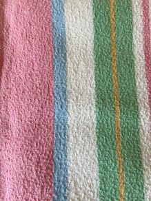 Beautiful Vintage Textured Blanket, Colourful Woven Design
