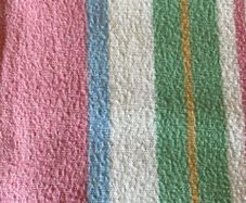 Beautiful Vintage Textured Blanket, Colourful Woven Design