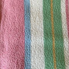 Beautiful Vintage Textured Blanket, Colourful Woven Design
