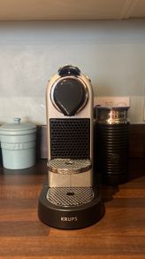 Nespresso Citiz Krups coffee machine with milk frother.