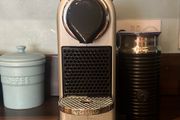 Nespresso Citiz Krups coffee machine with milk frother.
