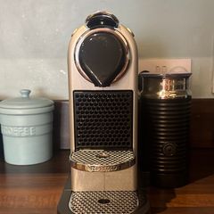 Nespresso Citiz Krups coffee machine with milk frother.