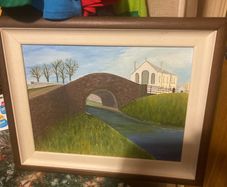 Whitehall bridge tullamore Offaly oil painting framed free postage