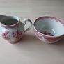 Pink Floral Creamer & Bowl Cuddra Collection by Powell Craft of England Image 6