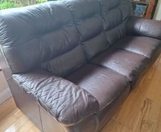 Leather suite - 3 seater, 2 seater and armchair